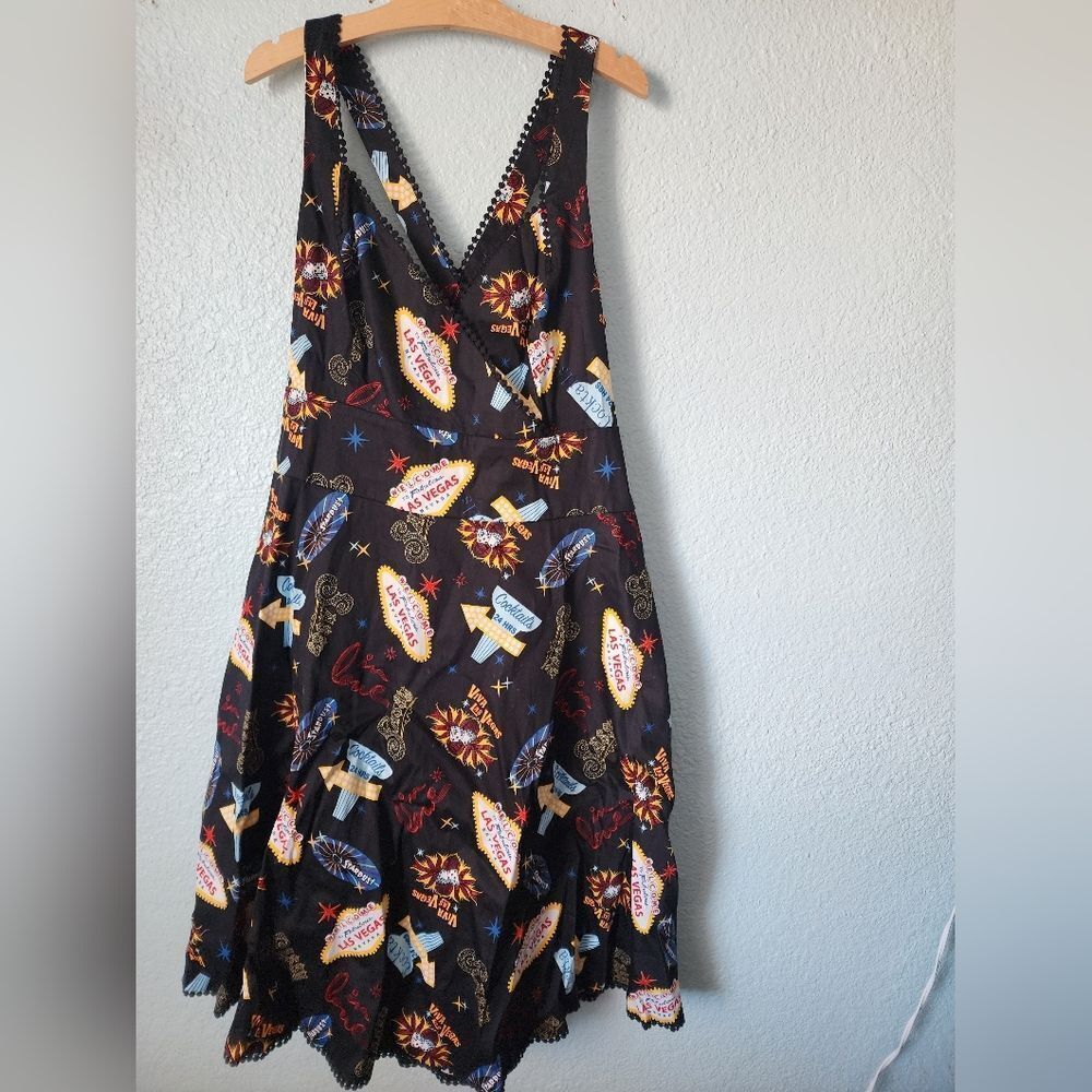 Voodoo Vixen Las Vegas Themed Black Dress